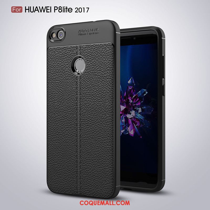 Étui Huawei P8 Lite 2017 Cuir Tendance Jeunesse, Coque Huawei P8 Lite 2017 Silicone Simple