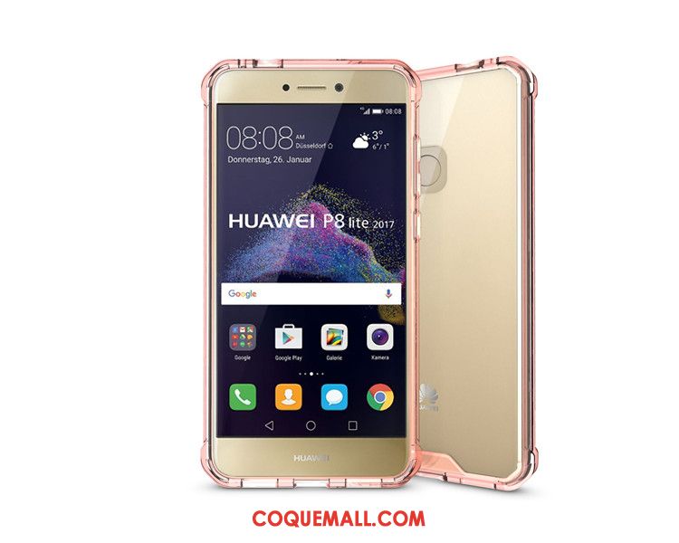 Étui Huawei P8 Lite 2017 Difficile Téléphone Portable Incassable, Coque Huawei P8 Lite 2017 Protection Transparent