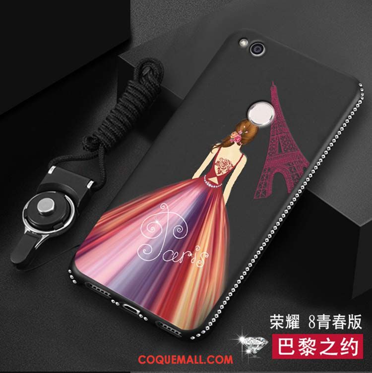 Étui Huawei P8 Lite 2017 Fluide Doux Protection Jeunesse, Coque Huawei P8 Lite 2017 Noir Téléphone Portable