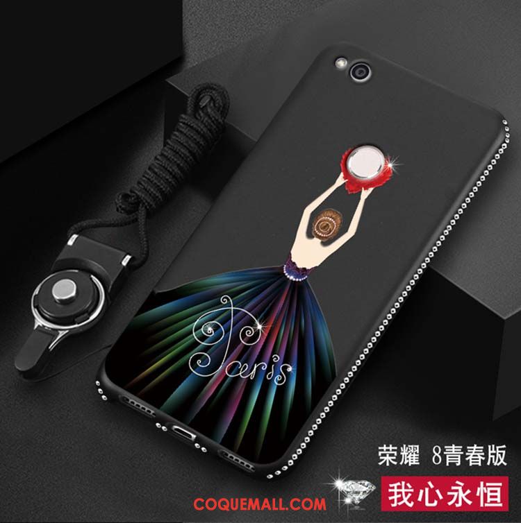 Étui Huawei P8 Lite 2017 Fluide Doux Protection Jeunesse, Coque Huawei P8 Lite 2017 Noir Téléphone Portable