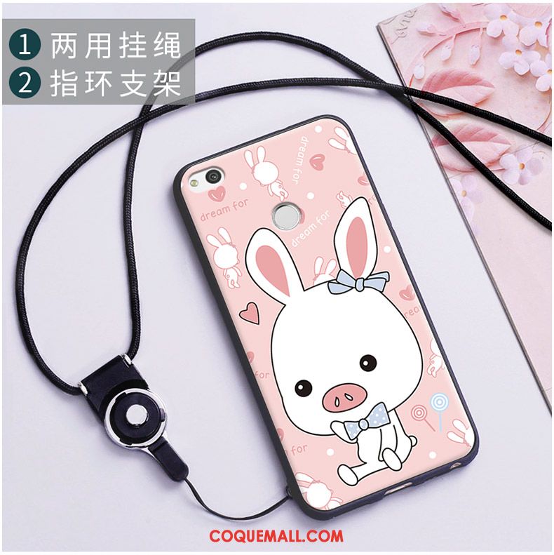 Étui Huawei P8 Lite 2017 Jeunesse Dessin Animé Rose, Coque Huawei P8 Lite 2017 Fluide Doux Téléphone Portable