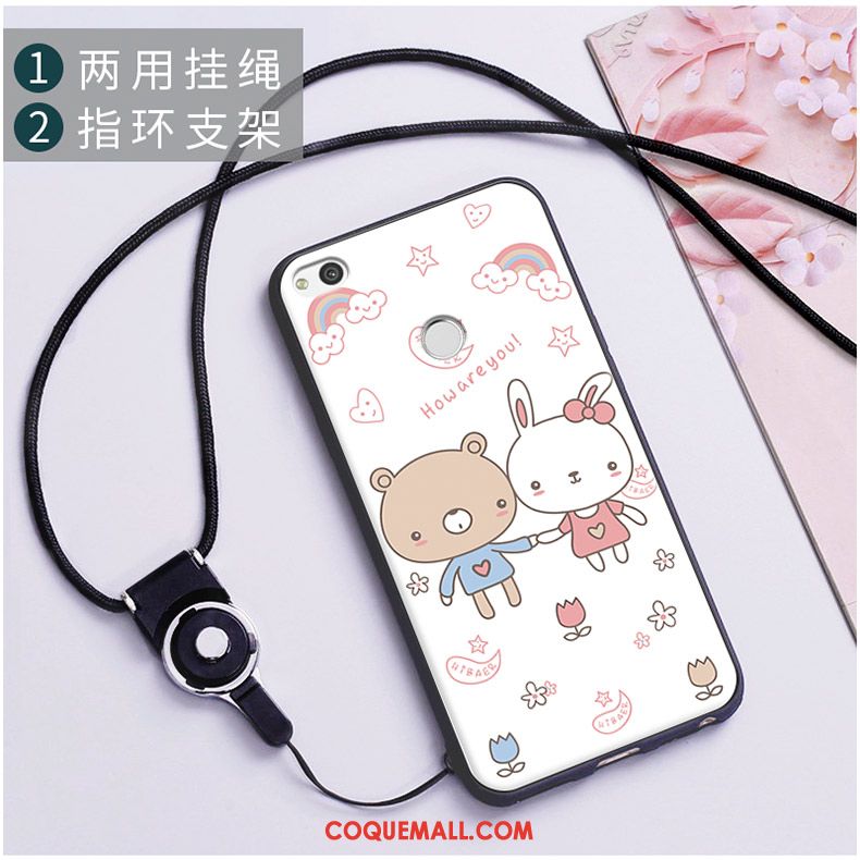 Étui Huawei P8 Lite 2017 Jeunesse Dessin Animé Rose, Coque Huawei P8 Lite 2017 Fluide Doux Téléphone Portable