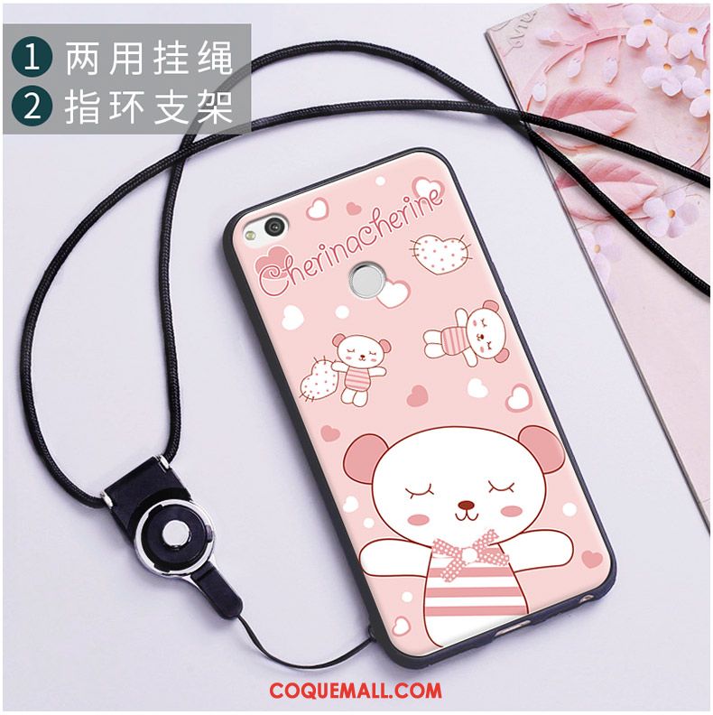 Étui Huawei P8 Lite 2017 Jeunesse Dessin Animé Rose, Coque Huawei P8 Lite 2017 Fluide Doux Téléphone Portable