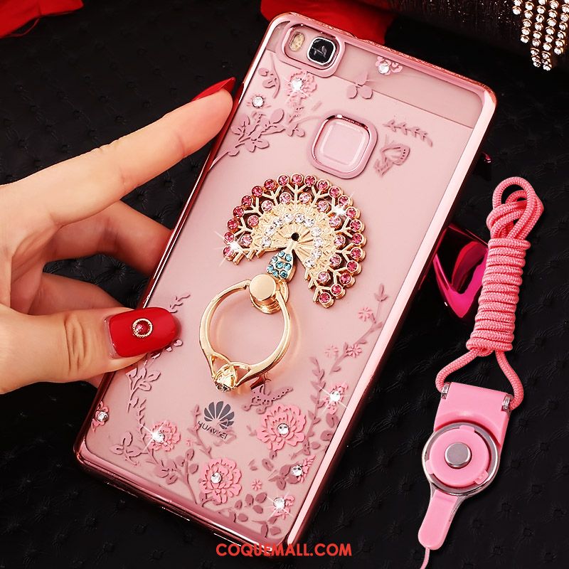 Étui Huawei P8 Lite 2017 Mini Téléphone Portable Strass, Coque Huawei P8 Lite 2017 Fluide Doux Rose