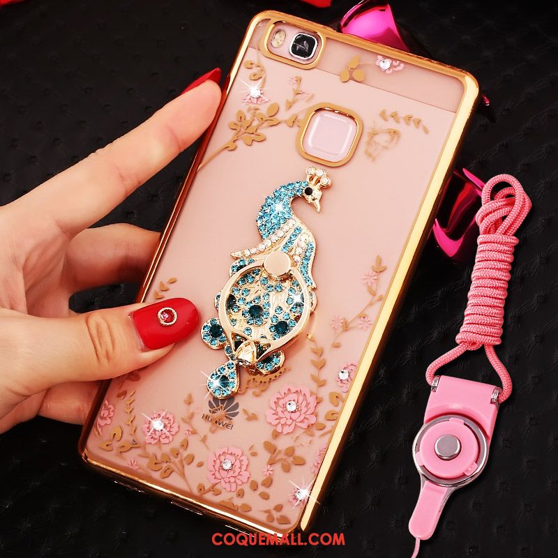 Étui Huawei P8 Lite 2017 Mini Téléphone Portable Strass, Coque Huawei P8 Lite 2017 Fluide Doux Rose