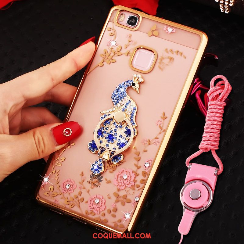 Étui Huawei P8 Lite 2017 Mini Téléphone Portable Strass, Coque Huawei P8 Lite 2017 Fluide Doux Rose