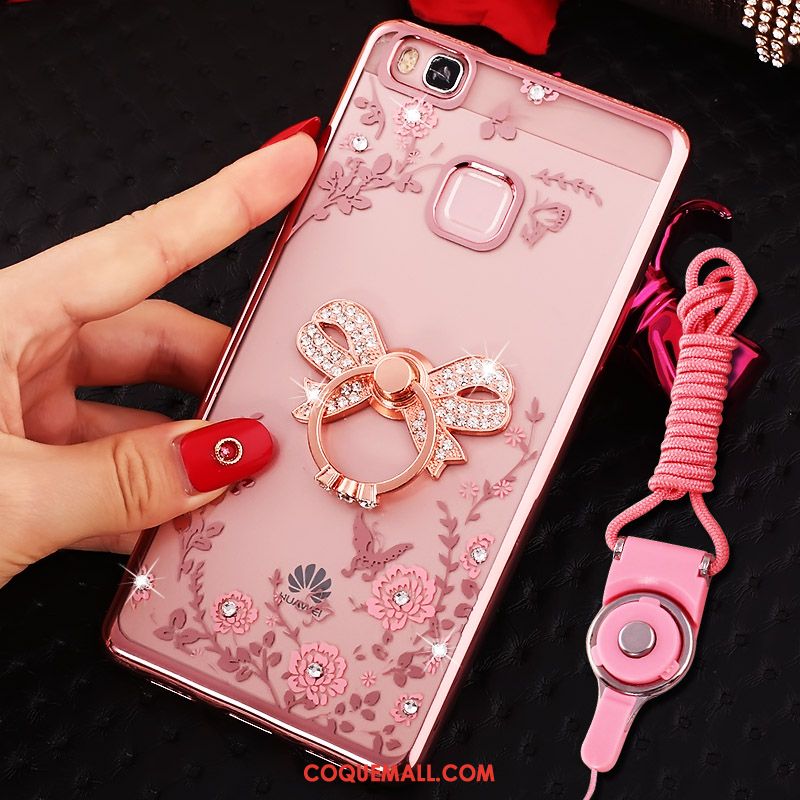 Étui Huawei P8 Lite 2017 Mini Téléphone Portable Strass, Coque Huawei P8 Lite 2017 Fluide Doux Rose