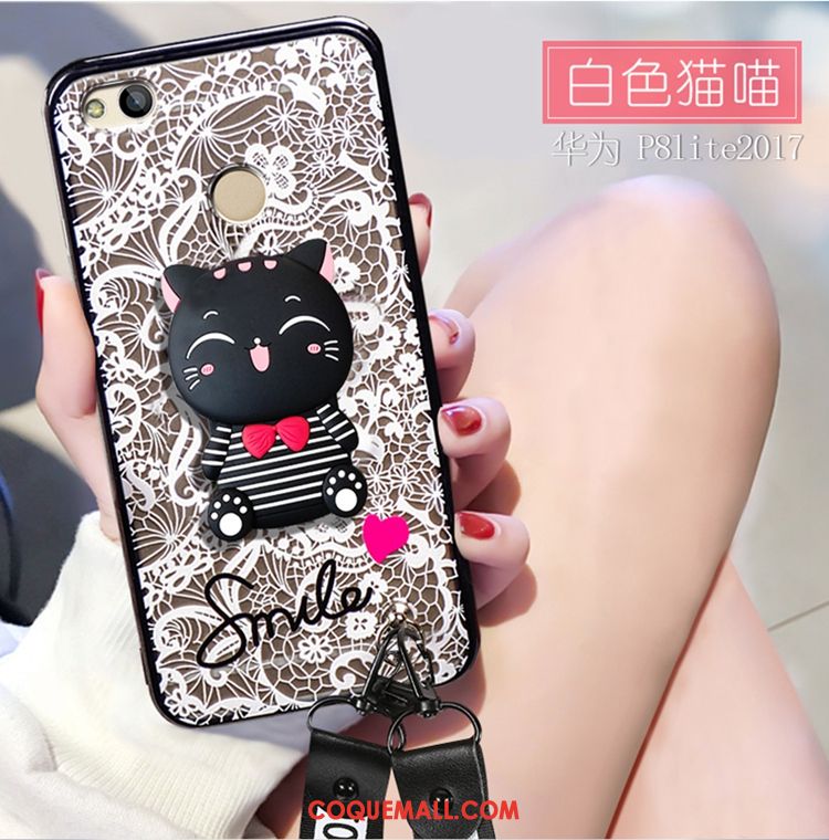 Étui Huawei P8 Lite 2017 Noir Cou Suspendu Téléphone Portable, Coque Huawei P8 Lite 2017 Jeunesse