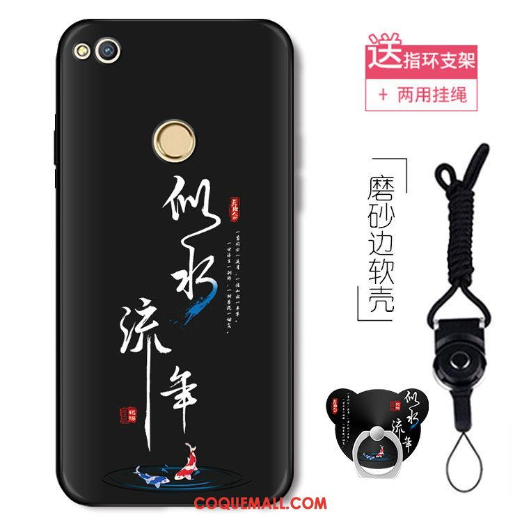 Étui Huawei P8 Lite 2017 Ornements Suspendus Noir Téléphone Portable, Coque Huawei P8 Lite 2017 Cou Suspendu Jeunesse