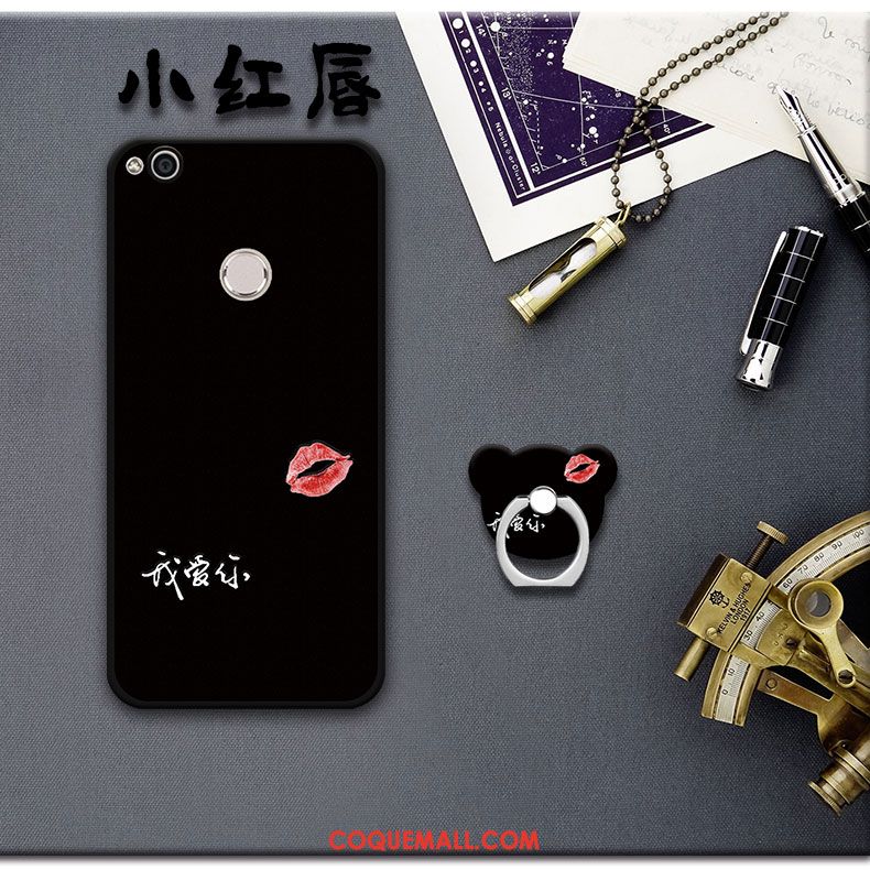Étui Huawei P8 Lite 2017 Silicone Dessin Animé Téléphone Portable, Coque Huawei P8 Lite 2017 Jeunesse Noir