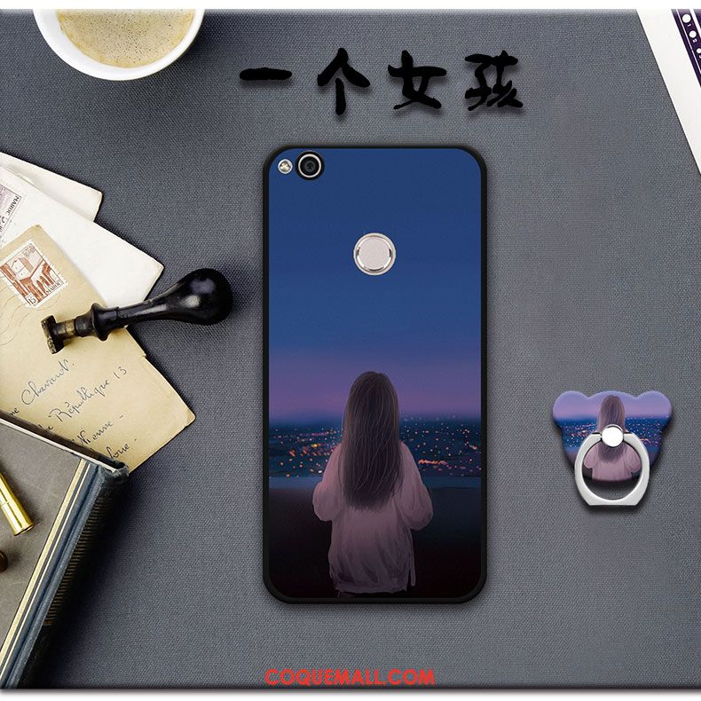 Étui Huawei P8 Lite 2017 Silicone Dessin Animé Téléphone Portable, Coque Huawei P8 Lite 2017 Jeunesse Noir