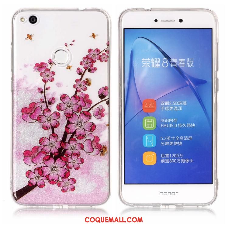 Étui Huawei P8 Lite 2017 Téléphone Portable Violet Rose, Coque Huawei P8 Lite 2017 Fluide Doux Jeunesse