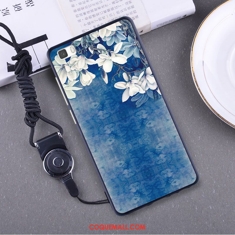 Étui Huawei P8 Lite Fluide Doux Jeunesse Protection, Coque Huawei P8 Lite Ornements Suspendus Rose