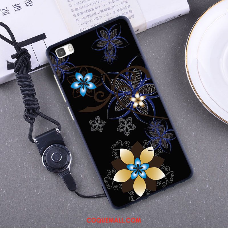 Étui Huawei P8 Lite Fluide Doux Jeunesse Protection, Coque Huawei P8 Lite Ornements Suspendus Rose