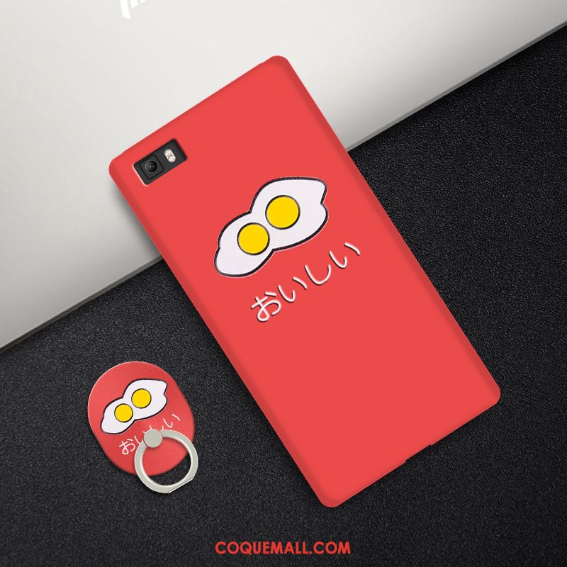 Étui Huawei P8 Lite Fluide Doux Protection Incassable, Coque Huawei P8 Lite Rouge Personnalité