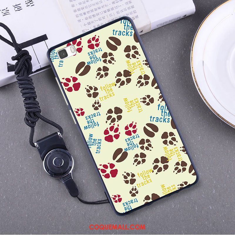 Étui Huawei P8 Lite Incassable Jaune Silicone, Coque Huawei P8 Lite Tempérer Amoureux