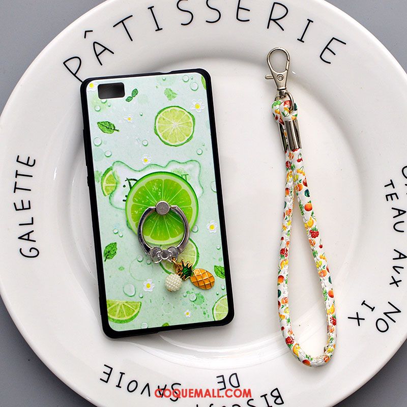 Étui Huawei P8 Lite Incassable Jeunesse Silicone, Coque Huawei P8 Lite Dessin Animé Jaune