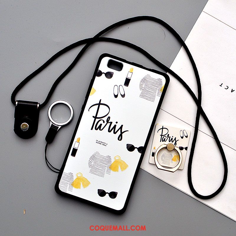 Étui Huawei P8 Lite Incassable Silicone Dessin Animé, Coque Huawei P8 Lite Blanc Téléphone Portable