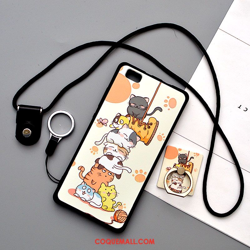Étui Huawei P8 Lite Incassable Silicone Dessin Animé, Coque Huawei P8 Lite Blanc Téléphone Portable