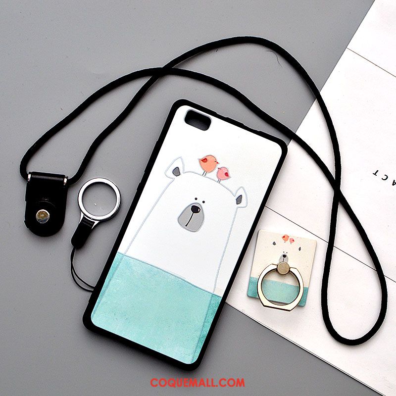 Étui Huawei P8 Lite Incassable Silicone Dessin Animé, Coque Huawei P8 Lite Blanc Téléphone Portable