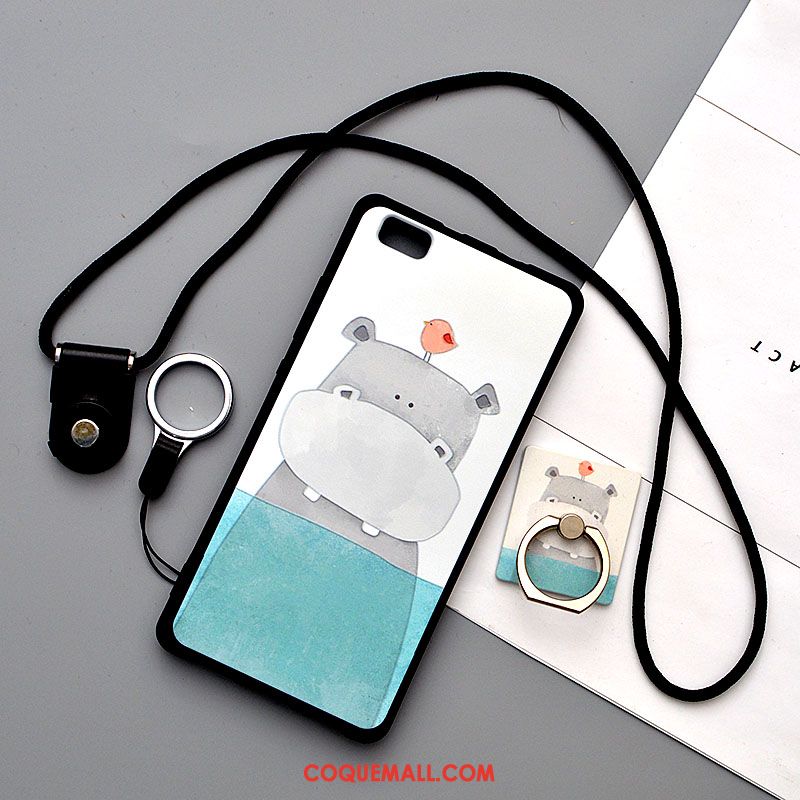 Étui Huawei P8 Lite Incassable Silicone Dessin Animé, Coque Huawei P8 Lite Blanc Téléphone Portable