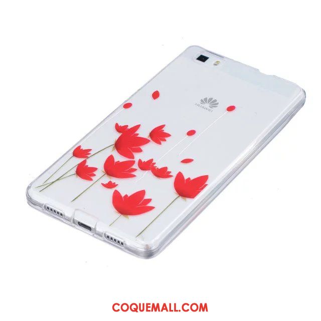 Étui Huawei P8 Lite Jeunesse Peinture Fleurs, Coque Huawei P8 Lite Gaufrage Téléphone Portable