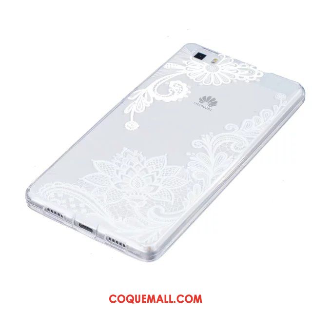 Étui Huawei P8 Lite Jeunesse Peinture Fleurs, Coque Huawei P8 Lite Gaufrage Téléphone Portable