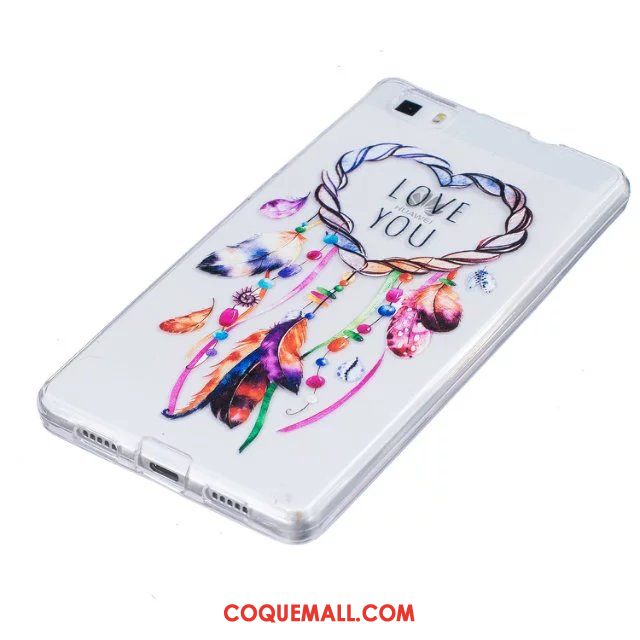 Étui Huawei P8 Lite Jeunesse Peinture Fleurs, Coque Huawei P8 Lite Gaufrage Téléphone Portable