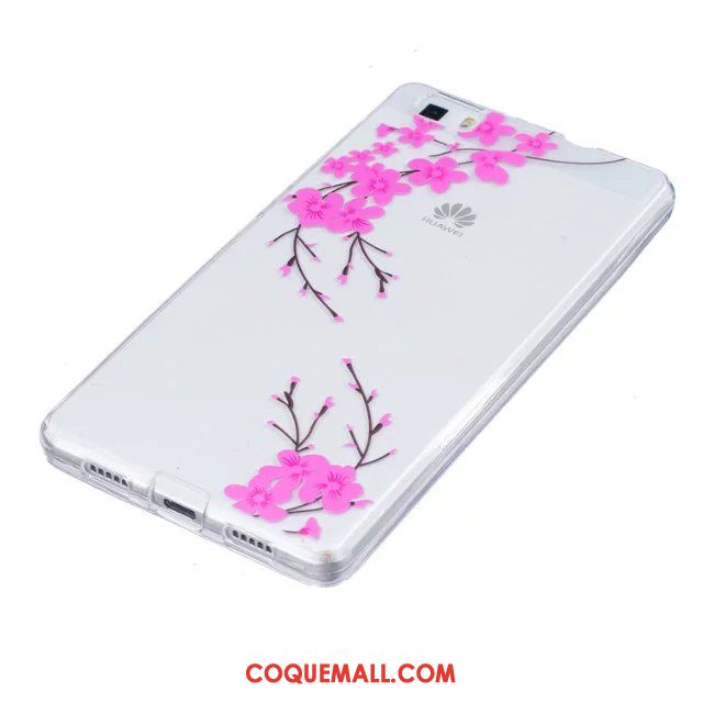 Étui Huawei P8 Lite Jeunesse Peinture Fleurs, Coque Huawei P8 Lite Gaufrage Téléphone Portable