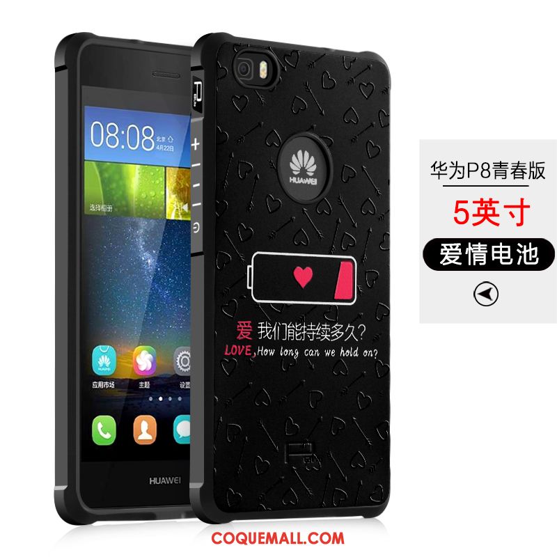 Étui Huawei P8 Lite Jeunesse Téléphone Portable Personnalité, Coque Huawei P8 Lite Tout Compris Noir