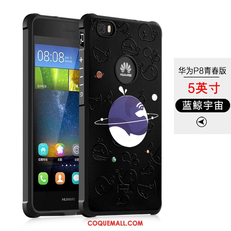 Étui Huawei P8 Lite Jeunesse Téléphone Portable Personnalité, Coque Huawei P8 Lite Tout Compris Noir
