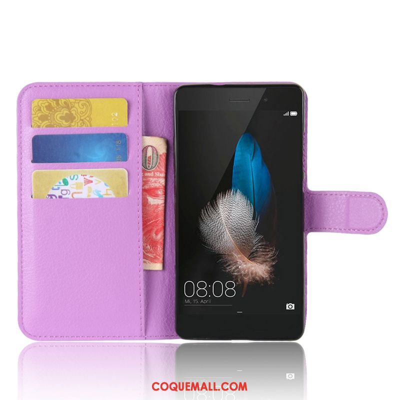 Étui Huawei P8 Lite Litchi Incassable Tendance, Coque Huawei P8 Lite Étui En Cuir Modèle Fleurie