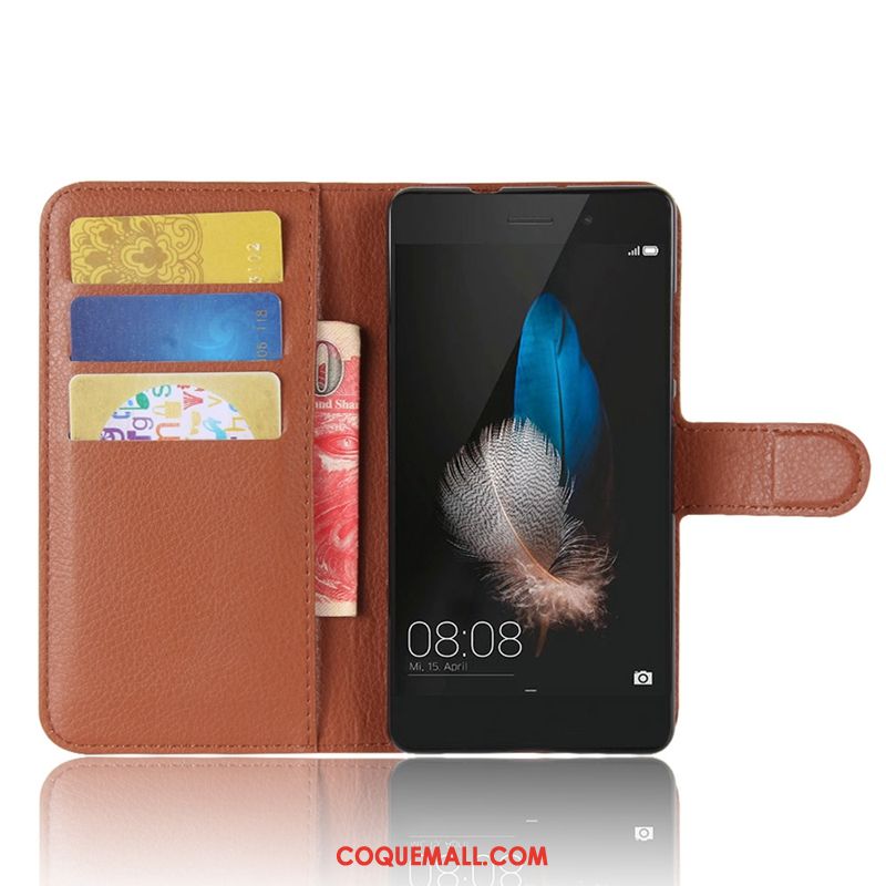 Étui Huawei P8 Lite Litchi Incassable Tendance, Coque Huawei P8 Lite Étui En Cuir Modèle Fleurie