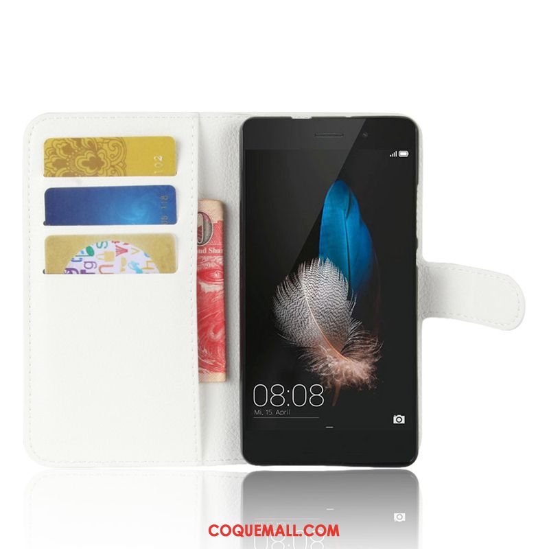 Étui Huawei P8 Lite Litchi Incassable Tendance, Coque Huawei P8 Lite Étui En Cuir Modèle Fleurie