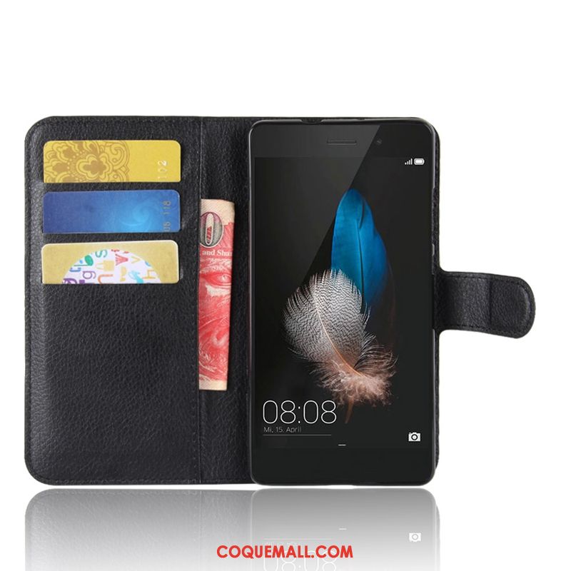 Étui Huawei P8 Lite Portefeuille Tendance Litchi, Coque Huawei P8 Lite Téléphone Portable Carte