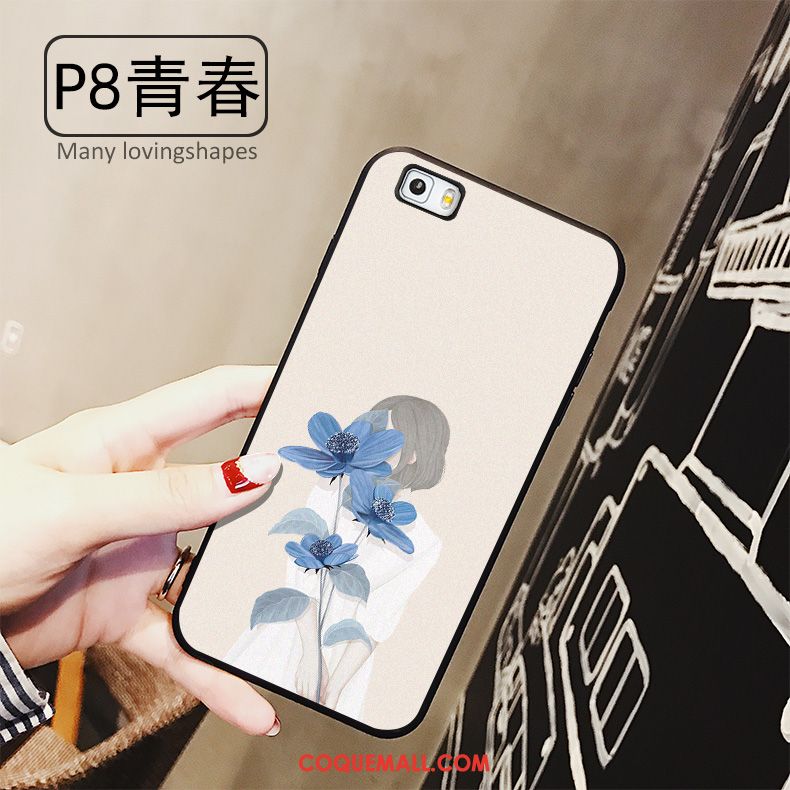 Étui Huawei P8 Lite Tout Compris Tendance Fluide Doux, Coque Huawei P8 Lite Jaune Amoureux