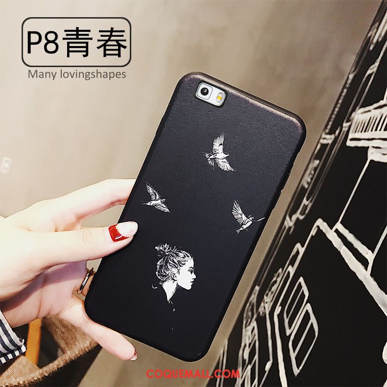 Étui Huawei P8 Lite Tout Compris Tendance Fluide Doux, Coque Huawei P8 Lite Jaune Amoureux