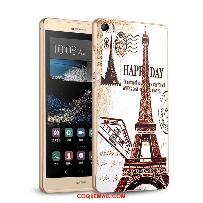 Étui Huawei P8 Métal Incassable Protection, Coque Huawei P8 Placage Tempérer