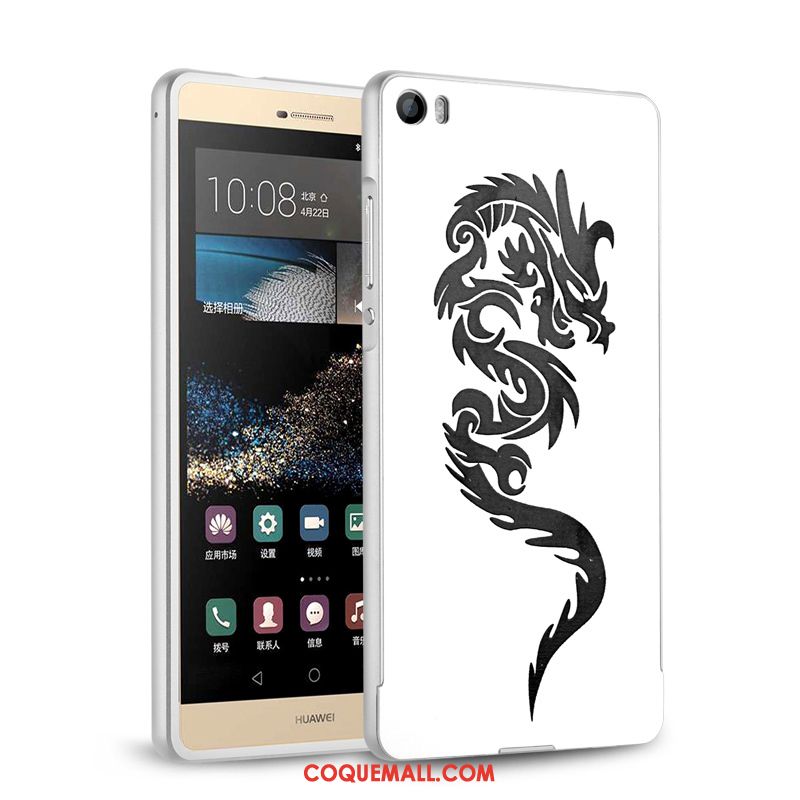 Étui Huawei P8 Métal Incassable Protection, Coque Huawei P8 Placage Tempérer