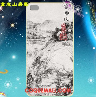 Étui Huawei P8 Métal Téléphone Portable Noir, Coque Huawei P8 Dragon Protection