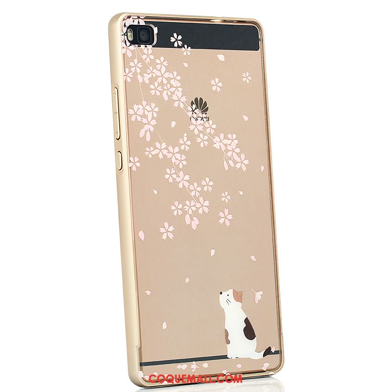 Étui Huawei P8 Or Haute Protection, Coque Huawei P8 Border Téléphone Portable