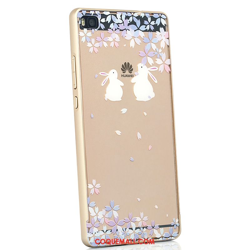 Étui Huawei P8 Or Haute Protection, Coque Huawei P8 Border Téléphone Portable