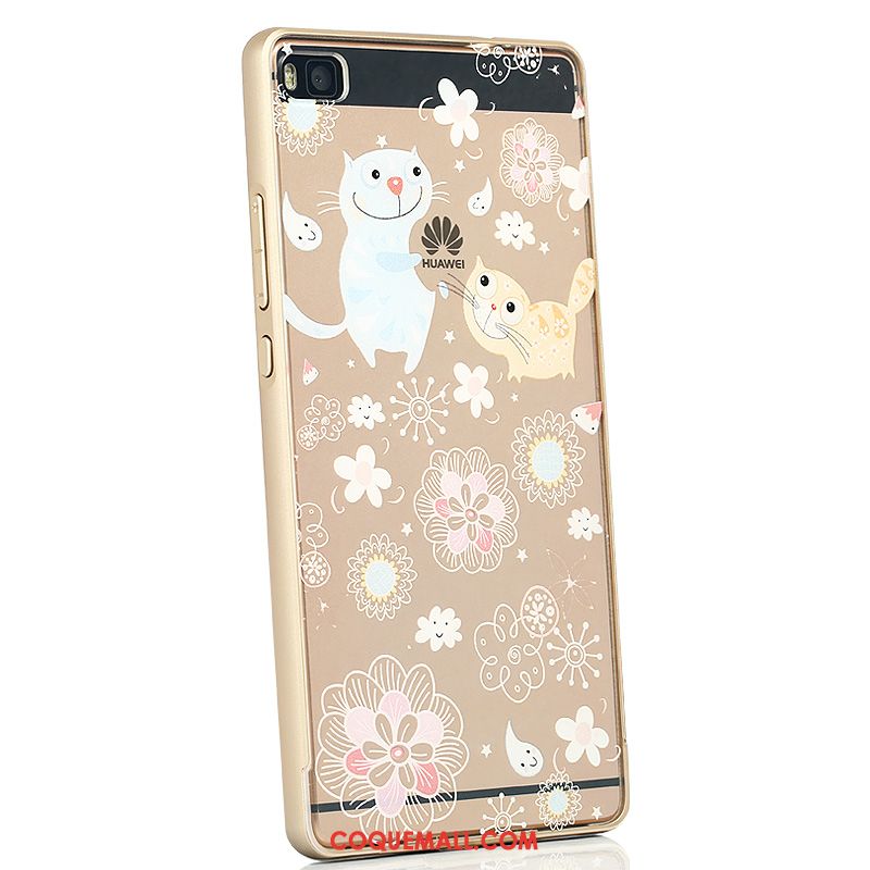 Étui Huawei P8 Or Haute Protection, Coque Huawei P8 Border Téléphone Portable