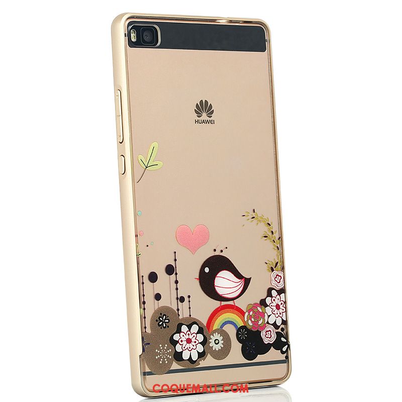 Étui Huawei P8 Or Haute Protection, Coque Huawei P8 Border Téléphone Portable