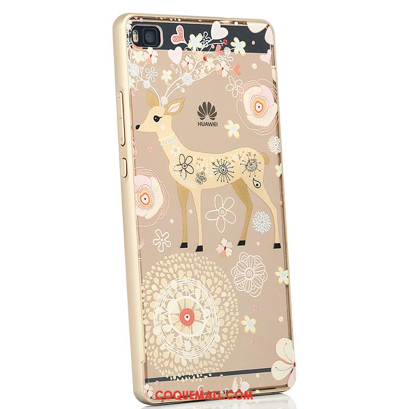 Étui Huawei P8 Or Haute Protection, Coque Huawei P8 Border Téléphone Portable