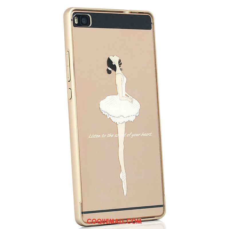 Étui Huawei P8 Or Haute Protection, Coque Huawei P8 Border Téléphone Portable