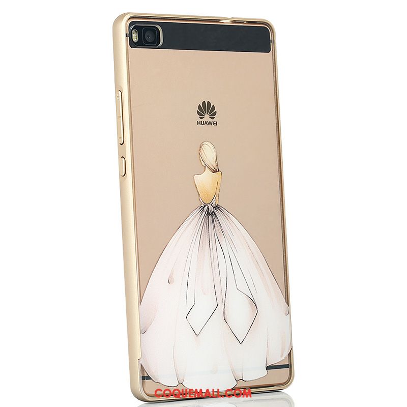 Étui Huawei P8 Or Haute Protection, Coque Huawei P8 Border Téléphone Portable