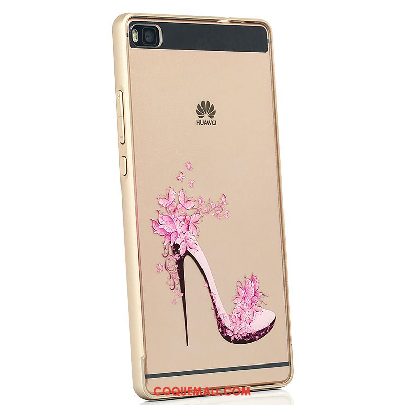 Étui Huawei P8 Or Haute Protection, Coque Huawei P8 Border Téléphone Portable