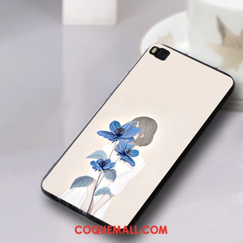 Étui Huawei P8 Protection Fluide Doux Silicone, Coque Huawei P8 Tout Compris Délavé En Daim