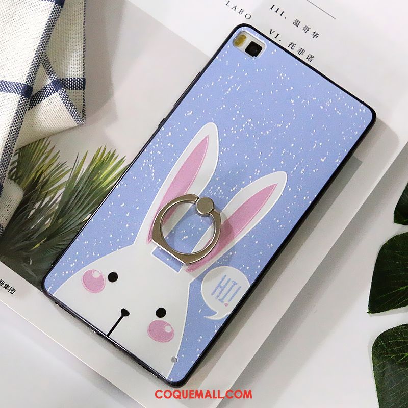 Étui Huawei P8 Silicone Incassable Bleu, Coque Huawei P8 Difficile Téléphone Portable